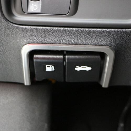 Carmilla Stainless Steel Car Fuel Tank Switch Trim Hood Switch Cover Sticker for Renault Koleos Samsung QM6 2016 2017 2018 Cars