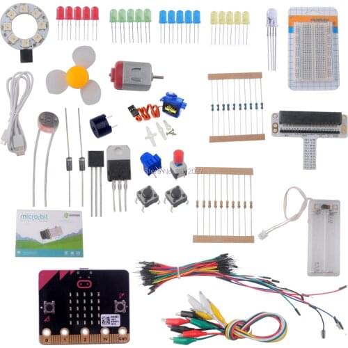 DIY Starter Kit Breadboard Adapter SG-90 Mini Servo TMP36 Temperature Module for BBC Micro:bit Microbit Learning Programming
