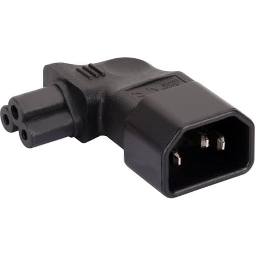 IEC320 C14 TO C5 left turn 10A 110-250V IEC320 C14 male to C5 female IEC-320 PDU UPS power adaptor plug convert socket