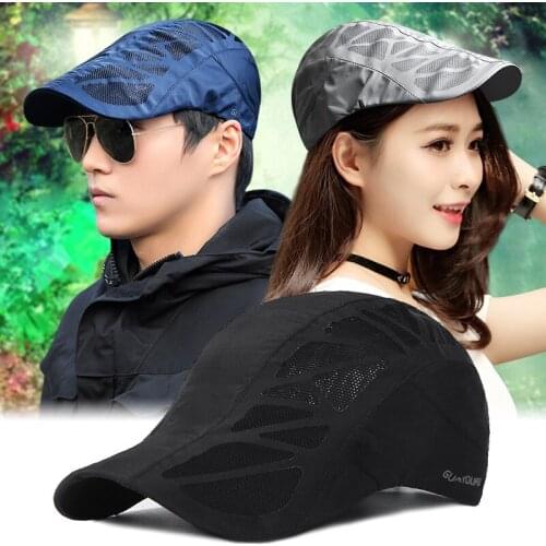 Kagenmo Summer Men Women Casual Beret Hat Ivy Flat Cap Cabbie Newsboy Style Gatsby Hat Adjustable Breathable Boina Mesh Caps
