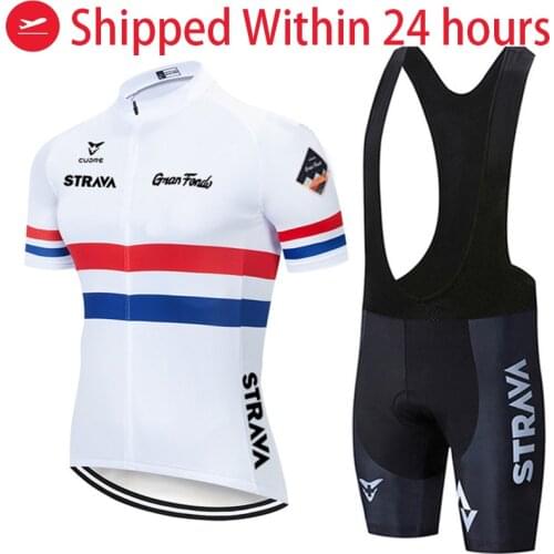 Summer strava Team Mens Racing Cycling Suits Tops Triathlon Bike Wear Quick Dry Jersey Ropa Ciclismo Cycling Clothing Sets