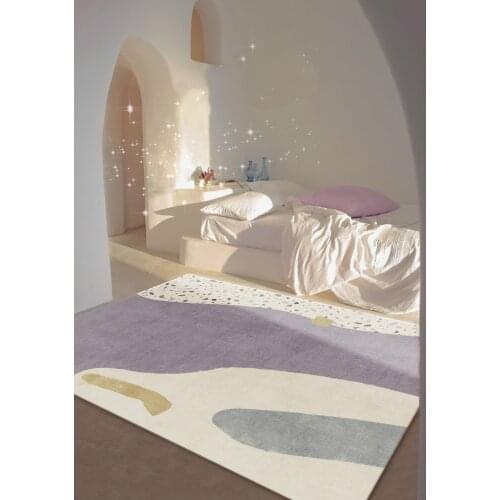 INS Wind Abstract Carpet Original Design Nordic Modern Minimalist Bedroom Bedside Living Room Mat Line Girl Floor Mat