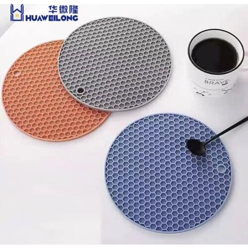 14/18Cm Round Heat Insulation Silicone Pad Desk Mat Silicone Pot Heat Mat