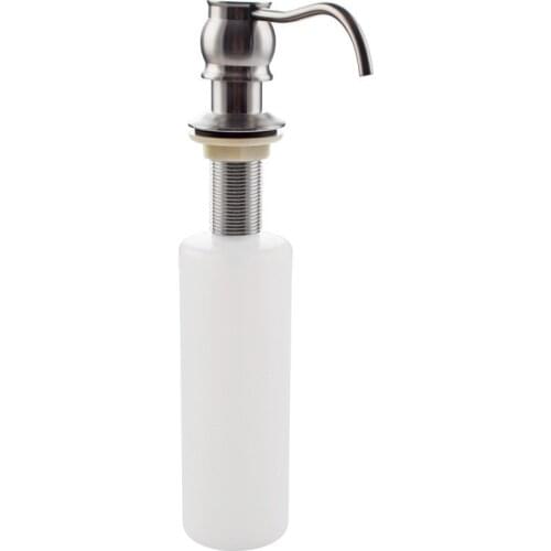 Brushed Nickel Kitchen sink Lotion/Soap Dispenser with BRASS Pump and PP Bottle