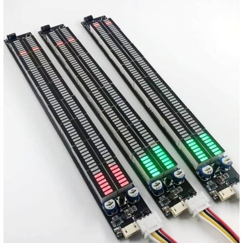 Multi-mode 64 LED Stereo Music Spectrum light Audio Level Indicator Amplifier VU Meter for Car player Light Atmosphere Lamps