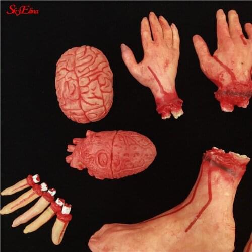 Novelty Dead Broken Hand Gadgets Broken Finger Hand Foot Severed Bloody Limbs Hand Blood Horror Halloween Decoration 5z