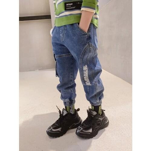 New Kids Pants Girls Toddler Boys Jeans Trousers Children Jeans for Boys Jeans Kids Boy Casual Denim Pants Kids Clothing 4-14Y