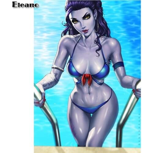 Canvas print overwatch Swimming pool Widowmaker sexy girl art posters 50x70 60x90 Modern wall art bedroom home decor painting