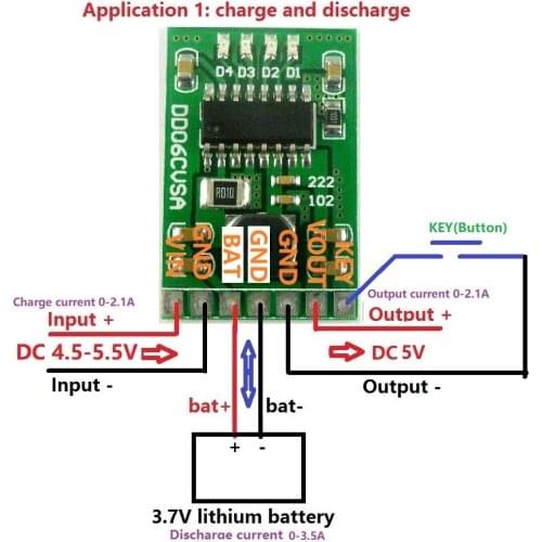 4in1 5V 2.1A Power Board 4.2V charge/Discharger(boost)/ Batterie protection/Battery indicator modules 3.7V lithium 18650