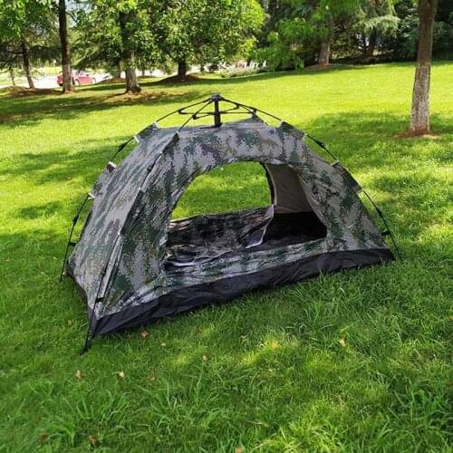 Fully Automatic Camouflage Tent Outdoor Camping Single Single Layer Cycling Adventure Mountaineering Equipment