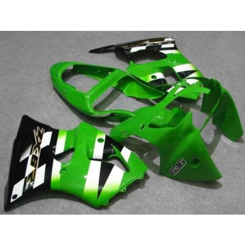 Hot Sale Injection Motorcycle partsfor Kawasaki Ninja ZX6R fairing kit 2000 2001 2002 green black fairing set zx6r 00 01 02 WA77