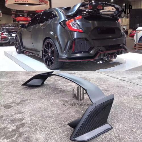 Car Styling TYPE R style High Quality ABS+Carbon fiber Rear spoiler wing For Honda Civic 10TH Car body kit 16-17