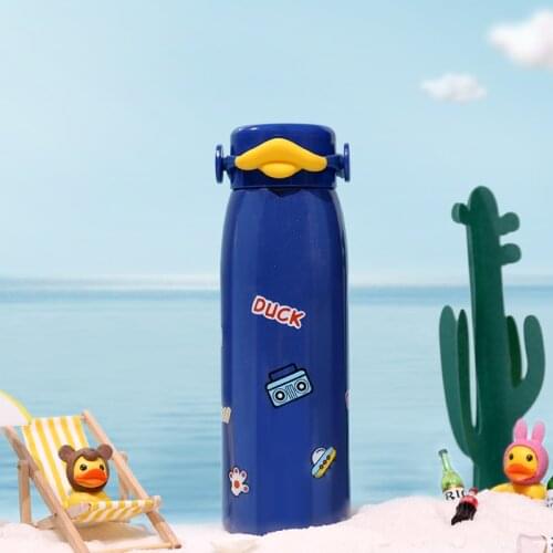 300ml Cute Duck Stainless Steel Water Thermos Portable Vacuum Flask Insulated Tumbler Thermo Bottle Childrens Cup Coffee Mug