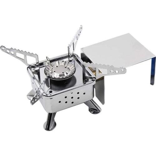 Outdoor Gas Stove Gas Burner Piezoelectric Ignition Stabilizer Bracket Picnic Cooker Tourist Equipment Grill For Camping Cooking