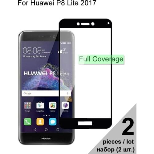 Protective Glass For Huawei P8 Lite 2017 Full Coverage Tempered Glass For Huawei P8 Lite 2017