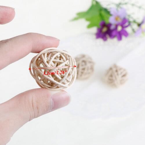 3pcs Rattan Pet Bird Parrot Parakeet Cockatiel Claw Chew Toys Swing Ball Cage