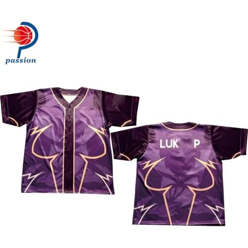 Custom Sublimated Purple Black Mens Video Gaming Baseball Jerseys For sale