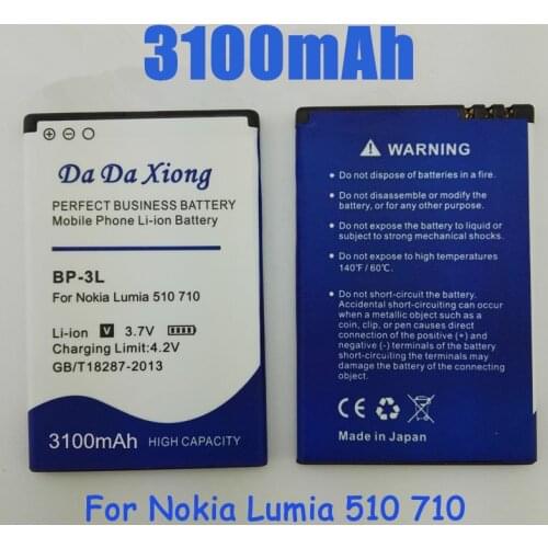 3100mAh BP3L BP-3L Battery For Nokia Lumia 710 510 603 610C 900 303 603 610 3030 505 Cell Phone