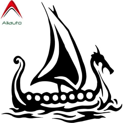 Aliauto Personality Car Stickers Viking Ship Vinyl Waterproof Reflective Decal Automobile Motorcycle Accessories,9cm*9cm