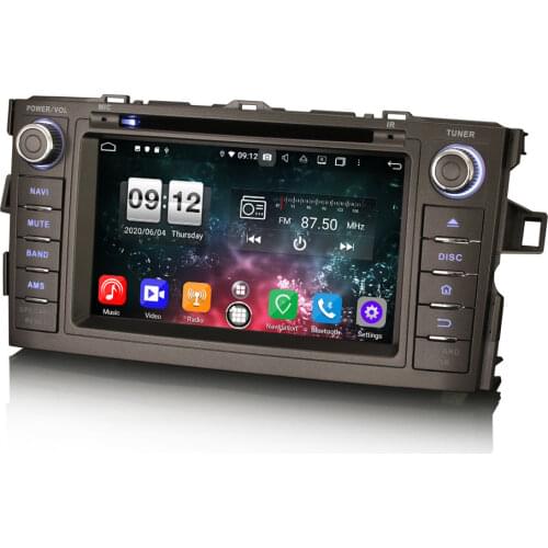 7" Android 10.0 OS Car DVD Multimedia System Player GPS Radio for Toyota Auris 2007-2012 & Toyota Corolla Altis 2012-2013