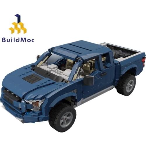 Buildmoc Technical Truck Creative 3in1 10265 Alternative F150 Raptor Pickup Muscle Car DIY Building Blocks Vehicle Kid Toys Gift