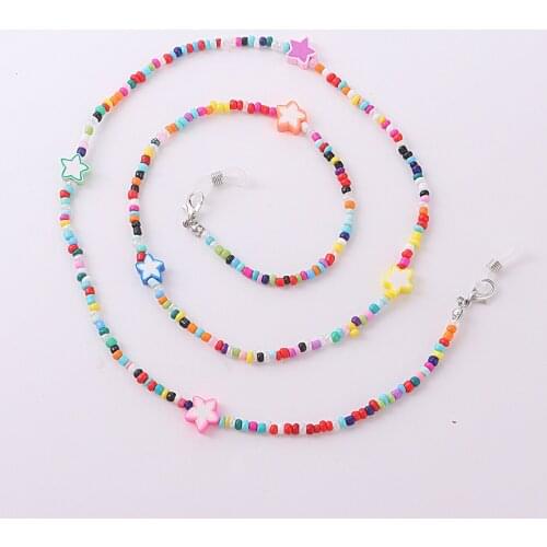 Fashion Reading Glasses Chain Women Hangs Masks Sunglasses Cords Casual Bead Chain For Glasses Eyeglass Strap Rope Masks Chain