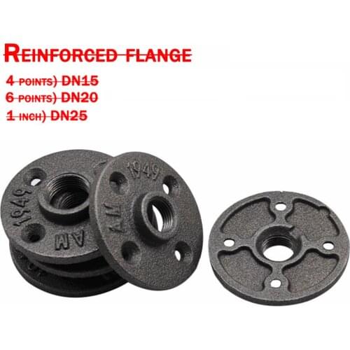 Cast iron pipe fittings wall-mounted floor hardware tools old flange piece dn15/dn20 iron pipe fittings