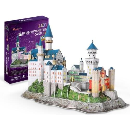 CubiFun 3D Building Model Puzzle Paper New Swan Stone Castle Kids 10+ Years Adult Creative Assemble Educational Jigsaw Toys Gift