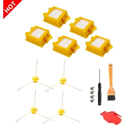 For iRobot Roomba 700 Series 760 770 780 790 Vacuum Cleaner Spare Part 3 Armed Side Brush Brushes Hepa Filter