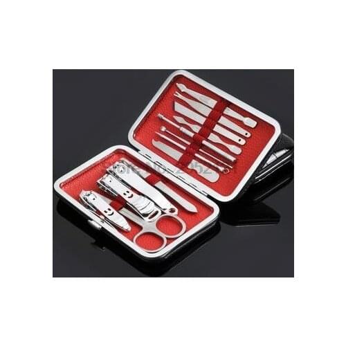 By dhl 50sets 13 in 1 pcs Nail Clipper Kit Nail Care Set Pedicure Scissor Tweezer Knife Ear pick Utility Manicure Set Tool