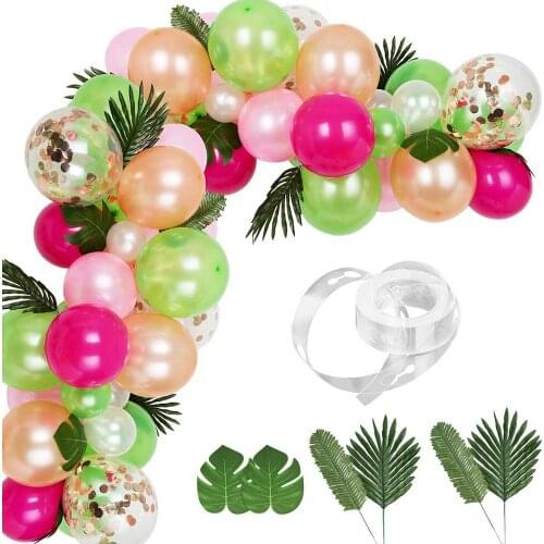 Hawaiian Balloons Garlands Hawaii Party Tropical Aloha Party Wedding Birthday Party Jungle Safari Summer Beach Theme Parti DIY