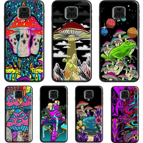 Mushroom Psychedelic Trippy Frog Funda For Xiaomi Redmi Note 10 Pro Note 9 Pro Note 8 Pro 7 K40 8T 9S 9A 9C 9T Case Cover