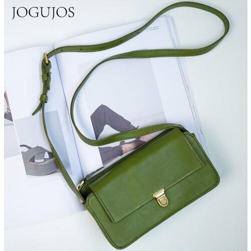 JOJUJOS Genuine Leather Small Cross Body Shoulder Bag Fashion Messenger Bag Female Shoulder Bag Luxury Purses and Handbags