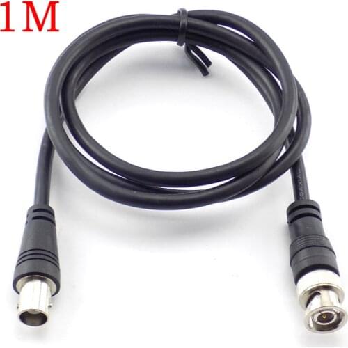 BNC Female To Male Adapter Cable For CCTV Camera BNC Connector Extension Coaxial Line Camera Accessories 1M