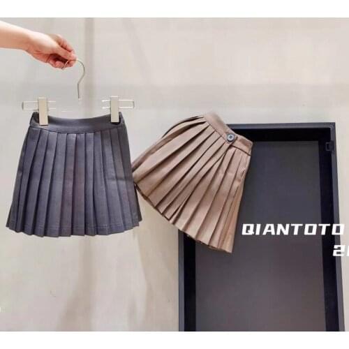 2021 Korea style girls skirt autumn cotton fashion girls skirts kids clothes 4-10 years d