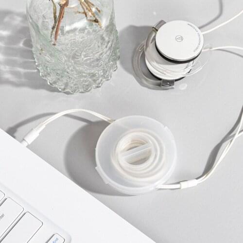 Charging Cable Storage Box Portable Earphone Surrounds Data Cable Organizer Cable Buckle Organizer Home Desktop Storage Box