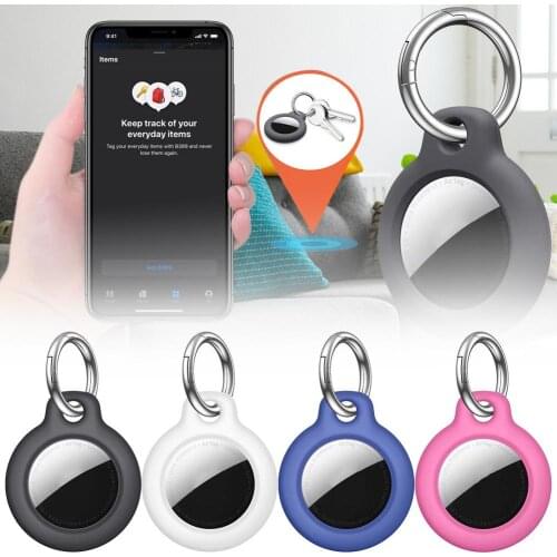 For Airtags PC Mini Protective Cover Tracker Keychain Holder Case GPS Tracker Anti-lost Keychain Bluetooth Key Finder Case