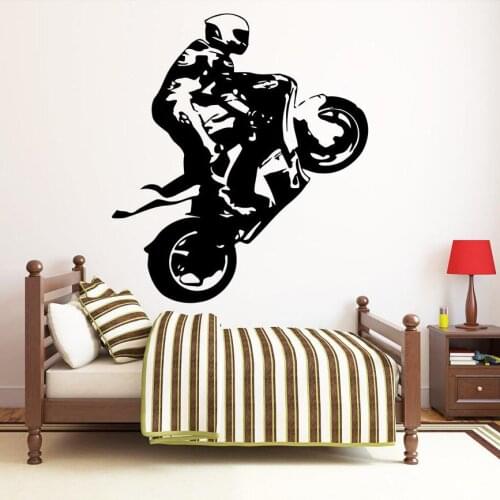 Motocross Wall Decal Motorcycle Wall Sticker Dirt Bike Wall Decor Vinyl Sticker teenagers Boys Bedroom Decoration Mural C277