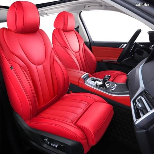 KOKOLOLEE Custom Leather car seat covers set For Dodge Caliber Avenger Journey challenger Automobiles Seat Covers car seats