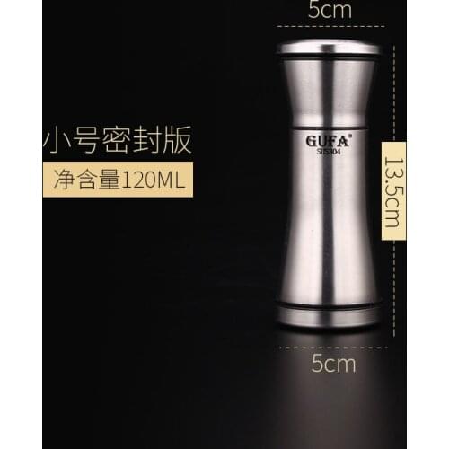 Stainless Steel Pepper Grinder Manual Glass Grinding Black Pepper Powder Pepper And Salt Coffee Seasoning Bottle Spice Jar
