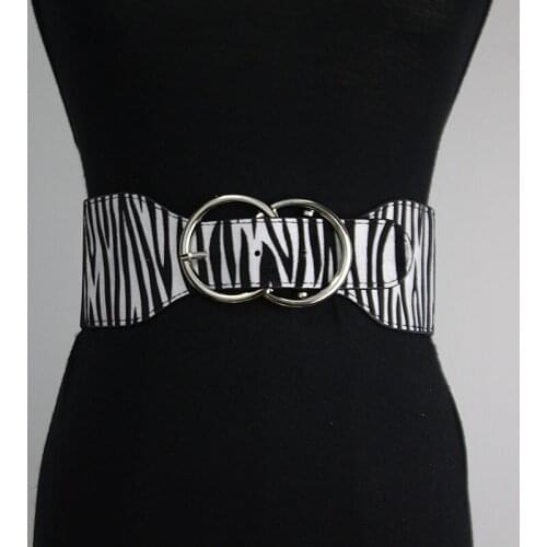 New Waist Belt Ladies Wide Belt Female Waist Seal for Suit Coat Waist Elastic Fashion Zebra Leopard Waistband