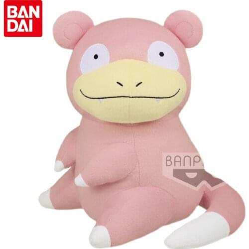 Bandai Genuine Pokemon Slowpoke PP Cotton Cartoon Anime Figures Collection Ornaments Plush Toys Gifts for Kids Boys Girls