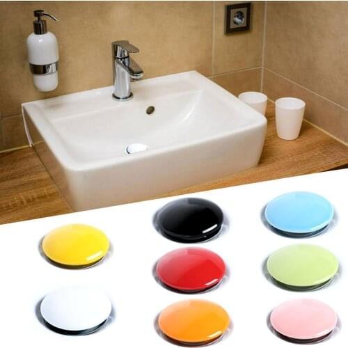 Replacement Basin Sink Up Plug 68mm Bathroom Bathtub Tap Waste Plug Ceramic Cover Drainer Bathroom Sink Accessories 8 Colors