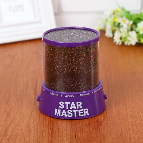 Led Star Projector Night Light Usb Charging Round Starry Colorful Star Sky Sky Flashing Light E1V7