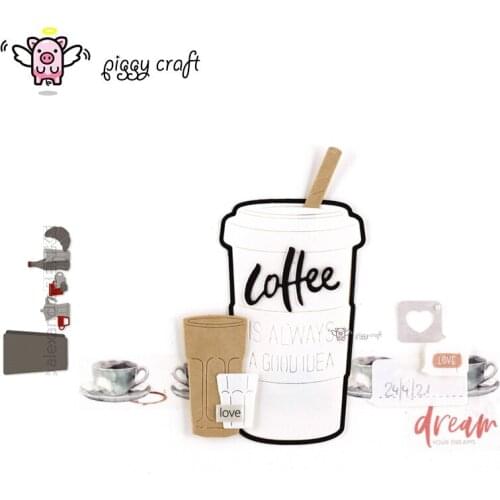 Piggy Craft metal cutting dies cut die mold Cake kettle cup frame Scrapbook paper craft knife mould blade punch stencils dies