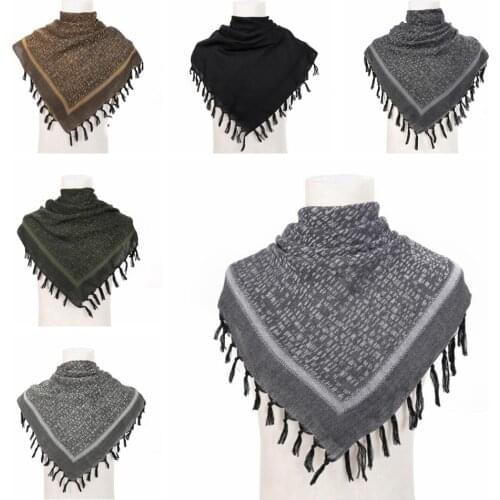Tactical Shemagh KeffIyeh Arab Scarf Men & Womens Military Army Desert Desert Bandanas Scarf for Hunting Hiking Cycling Camping