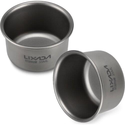 Lixada 35ml Titanium Tea Cup Set Chinese Water Cups Home Office Outdoor Camping Tableware Hiking Wine Coffee Tea Cup Mug