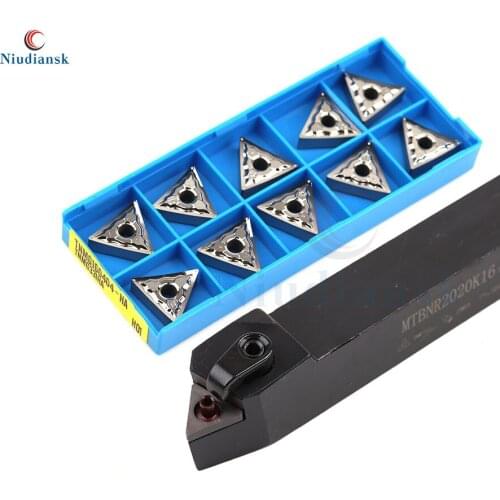 10pcs TNMG1604 Carbide Inserts 1pc MTBNR1616H16 External Turning Tool Holder MTBNR2020K16 MTBNR2525M16 MTBNL CNC Lathe Tools Set