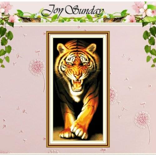 King of the Monsters Tiger Counted Cross Stitch 11CT 14CT Cross Stitch Set animals Cross-stitch Kits Embroidery Needlework