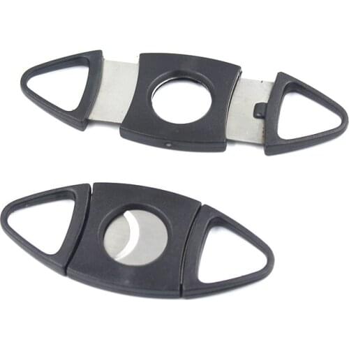 High quality Portable Silver Stainless Steel silver Plated Knife Cigars Scissors Cigar Cutter Zigarre Cutter